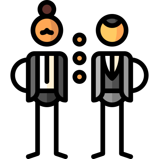 Men Puppet Characters Lineal Color icon