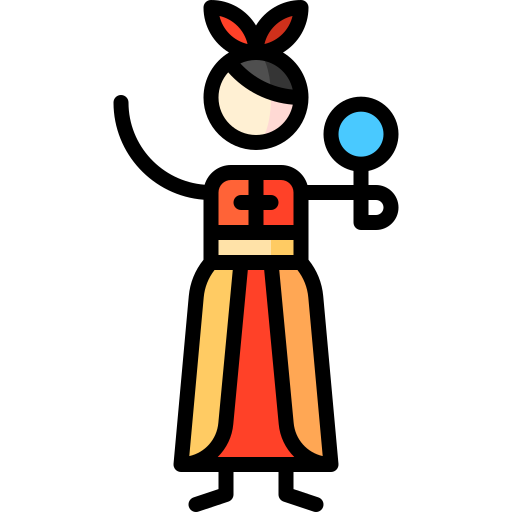 중국말 Puppet Characters Lineal Color icon