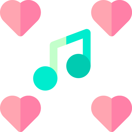 Love songs Basic Rounded Flat icon