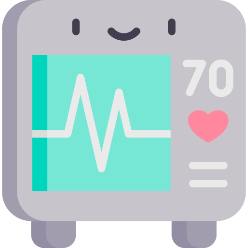 Heart monitoring Kawaii Flat icon