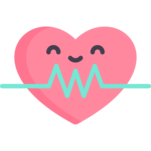 cardiologie Kawaii Flat icoon