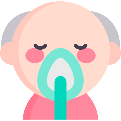 Oxygen mask Kawaii Flat icon
