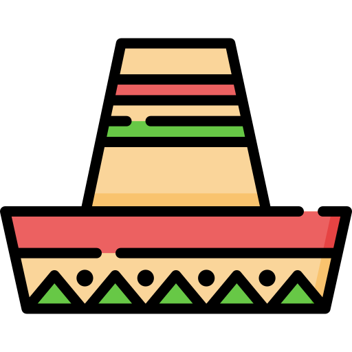 sombrero mexicano Special Lineal color icono