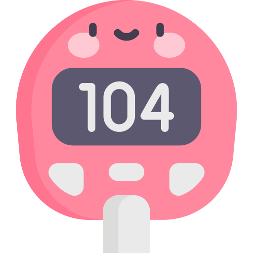 glucosemeter Kawaii Flat icoon