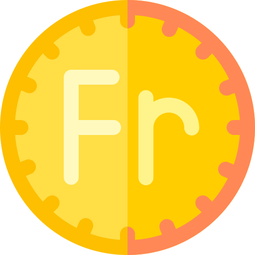 franc Basic Rounded Flat Icône