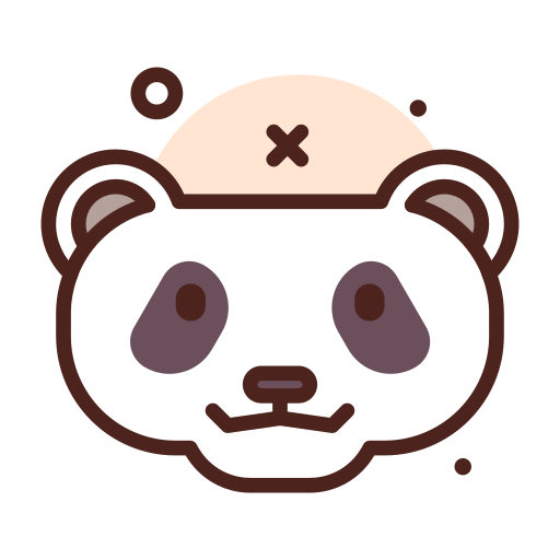 panda Darius Dan Lineal Color icoon