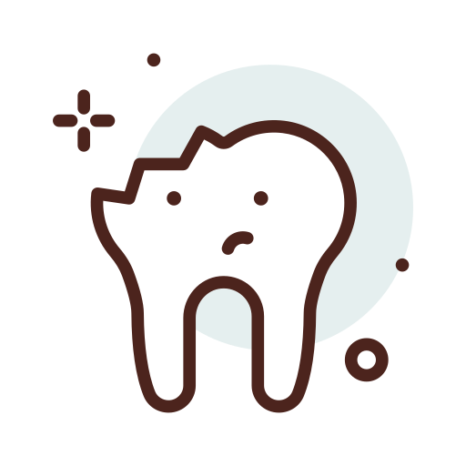 diente quebrado Darius Dan Lineal Color icono