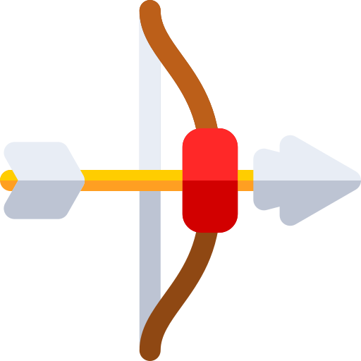 Łuk i strzała Basic Rounded Flat ikona