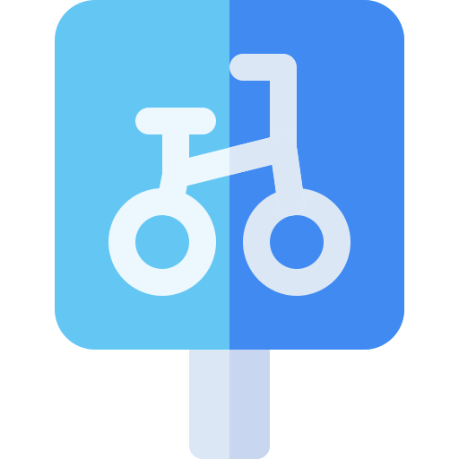 parking de bicicletas Basic Rounded Flat icono