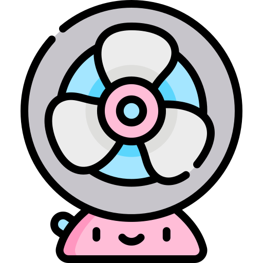 Fan Kawaii Lineal color icon