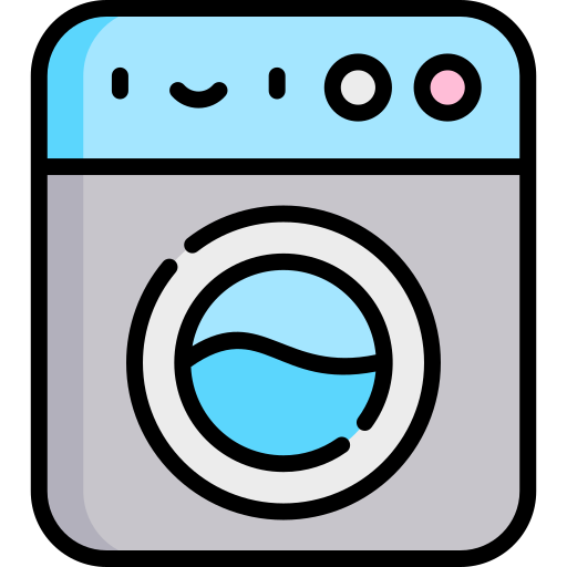lavadora Kawaii Lineal color icono