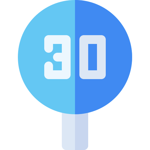 Speed limit Basic Rounded Flat icon