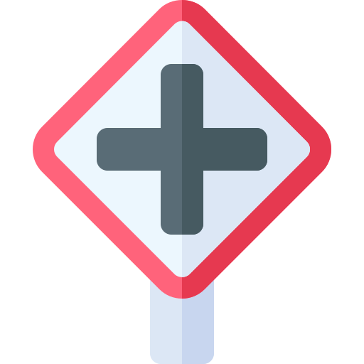 cruce Basic Rounded Flat icono