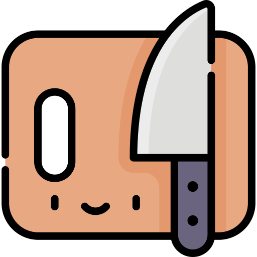 Cutting board Kawaii Lineal color icon