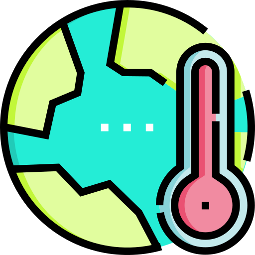 地球温暖化 Detailed Straight Lineal color icon