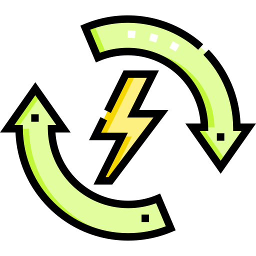 재생 에너지 Detailed Straight Lineal color icon