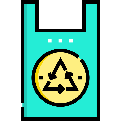 torba z recyklingu Detailed Straight Lineal color ikona