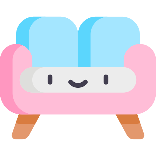 Couch Kawaii Flat icon