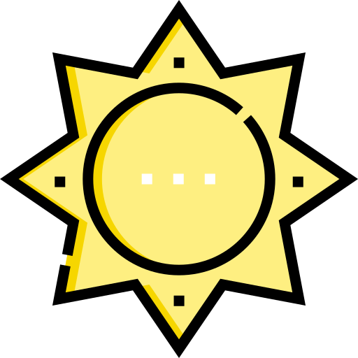 太陽 Detailed Straight Lineal color icon
