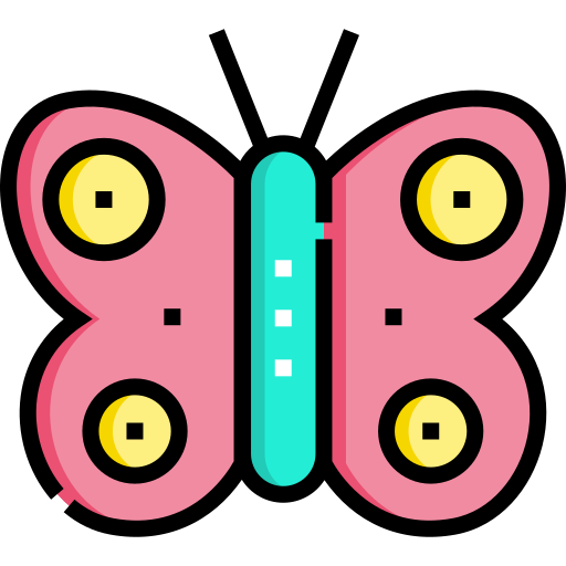 Бабочка Detailed Straight Lineal color иконка