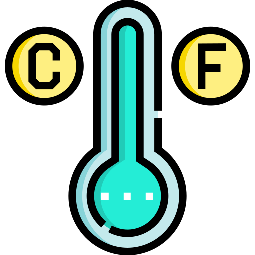 termometr Detailed Straight Lineal color ikona