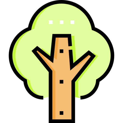 Дерево Detailed Straight Lineal color иконка