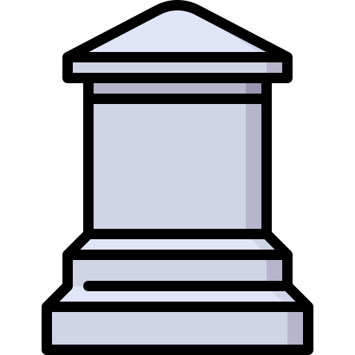lápida mortuoria Special Lineal color icono