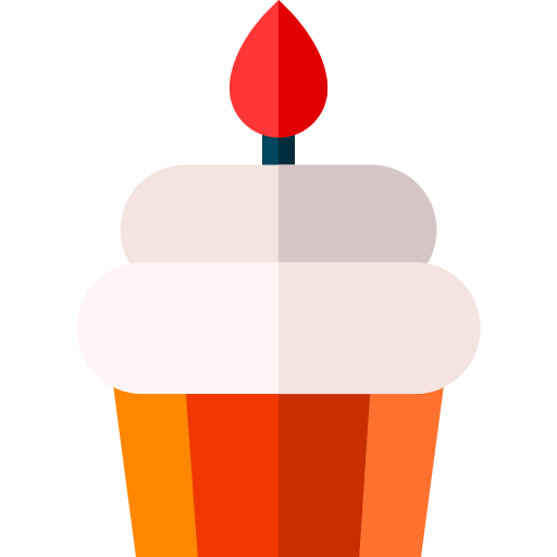 Торт на день рождения Basic Straight Flat иконка