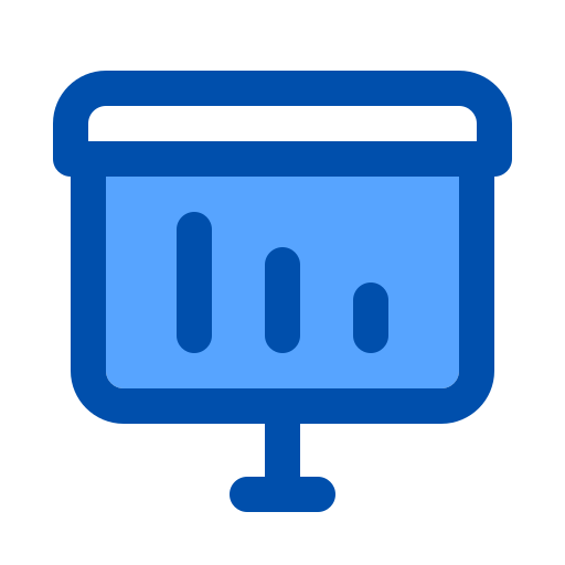 プレゼンテーション Generic Blue icon