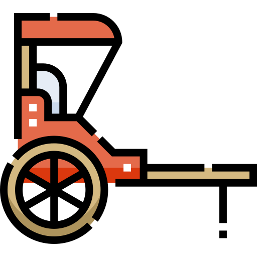 Rickshaw Detailed Straight Lineal color icon