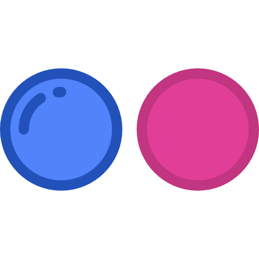 flickr Detailed Rounded Lineal color icono