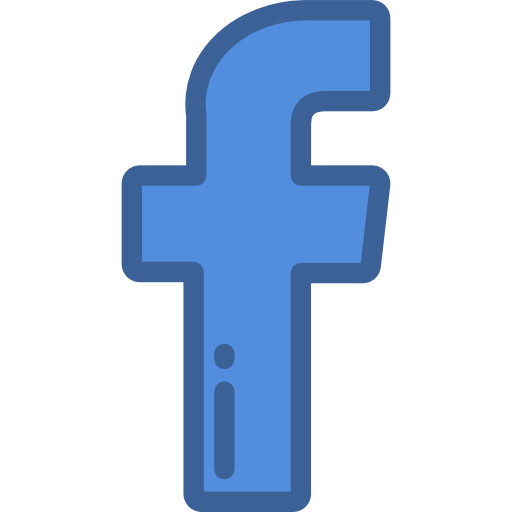 facebook Detailed Rounded Lineal color icono