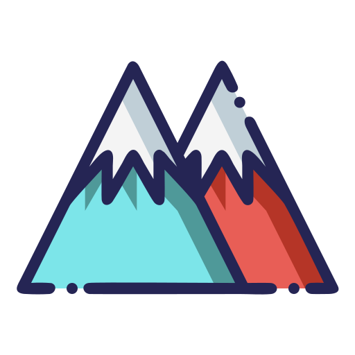 montañas Generic Outline Color icono