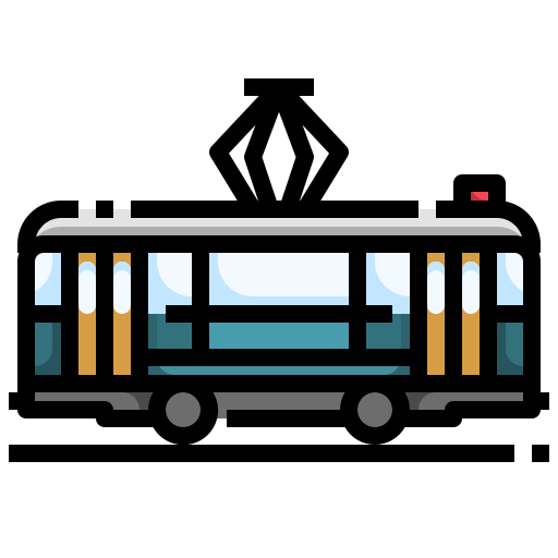 tramwajowy Justicon Lineal Color ikona