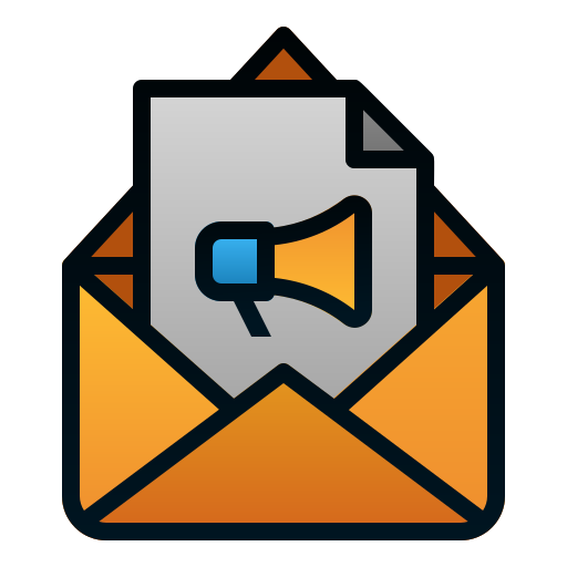 e-mail marketing Andinur Lineal Color Gradient icon