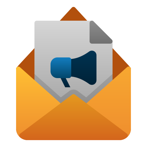 marketing e-mailowy Andinur Flat Gradient ikona