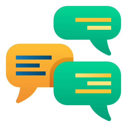 Chat Andinur Flat Gradient icon