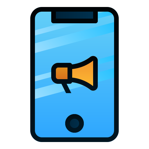Mobile marketing Andinur Lineal Color Gradient icon