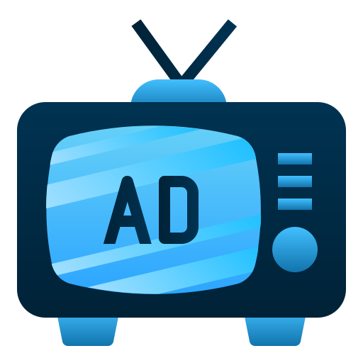televisie Andinur Flat Gradient icoon