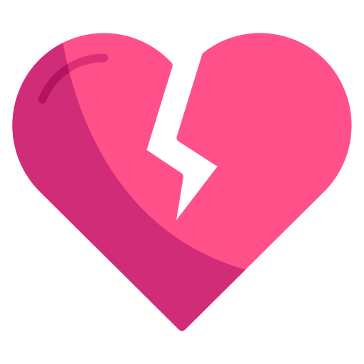 Broken heart Generic Flat icon