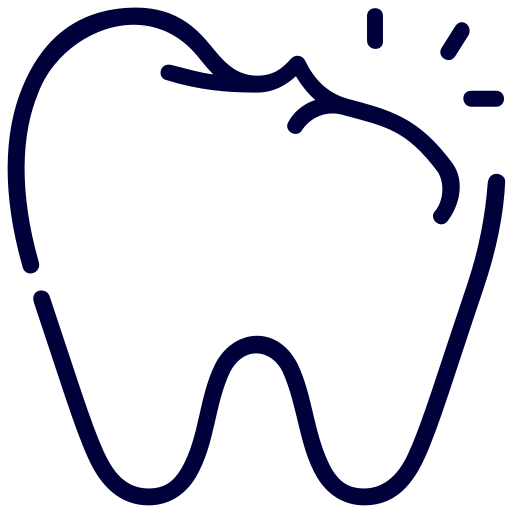 Broken tooth Generic Detailed Outline icon