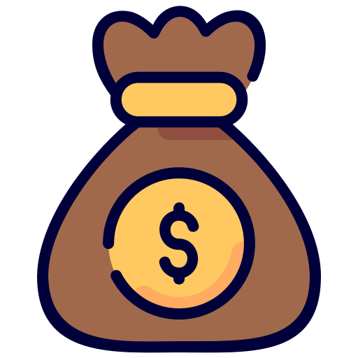 お金の袋 Generic Outline Color icon
