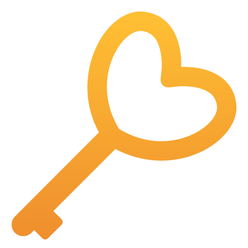 Ключ любви Andinur Flat Gradient иконка