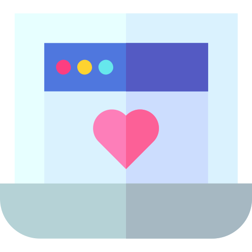 Dating app Basic Straight Flat icon