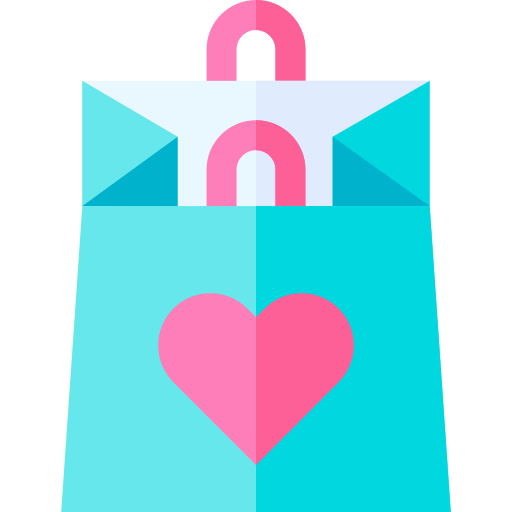 Gift bag Basic Straight Flat icon