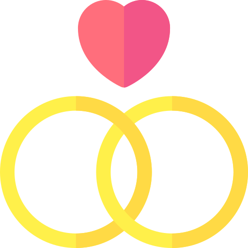 anillos de boda Basic Rounded Flat icono