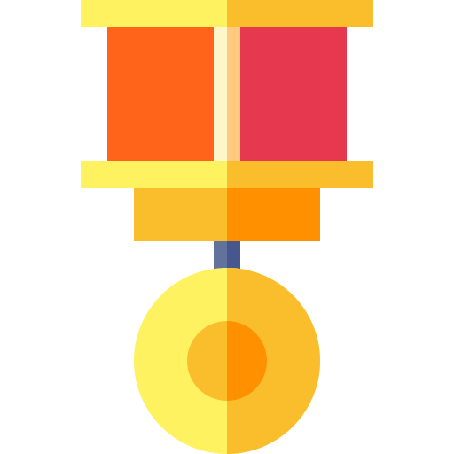 medalha Basic Straight Flat Ícone