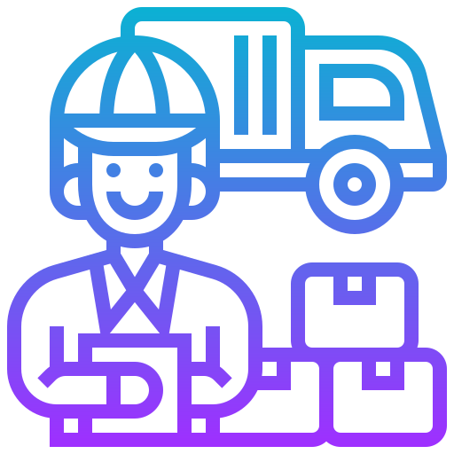 Delivery man Meticulous Gradient icon