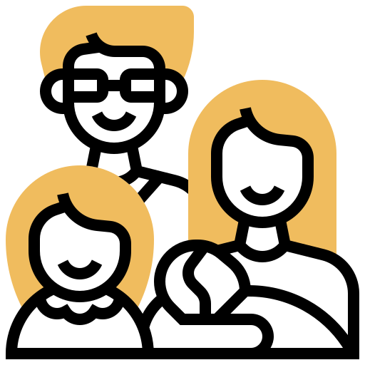 Family Meticulous Yellow shadow icon