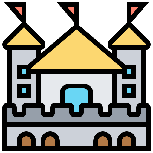 Castle Meticulous Lineal Color icon